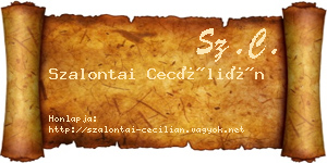 Szalontai Cecílián névjegykártya